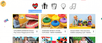 Screenshot of YouTube Kids Black Joy section featuring 6 different videos