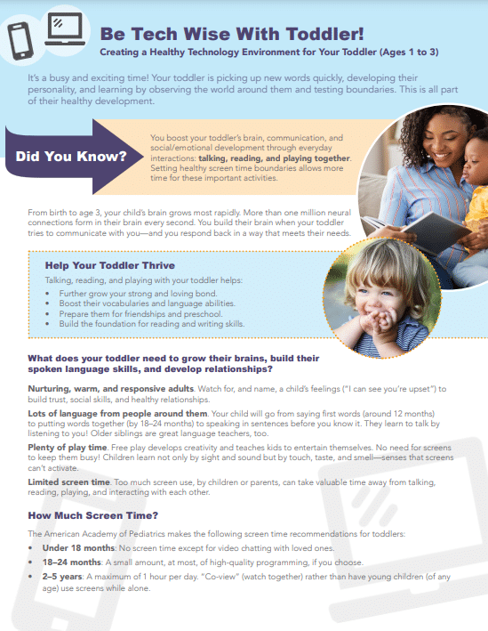 Be Techready Be Tech Wise! with young children - Fairplay